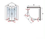 H K - Štvrťkruhový sprchovací kút MELODY S4 80 cm s dvojkrídlovými dverami vrátane sprchovej vaničky z liateho mramoru SE-MELODYS480 / THOR-80Q