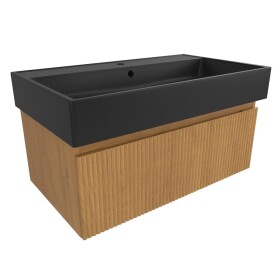 Kúpeľňová skrinka s umývadlom SAT Evolution 78x30x44, 5 cm dub medový mat SATEVO80DMU2B SATEVO80DMU2B