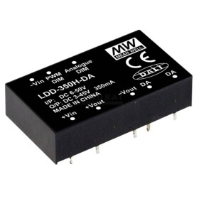 MEAN WELL LDD-350H-WDA LED driver konštantný prúd 350 mA 3 - 45 V/DC stmievateľný, dali, ochrana proti prepätiu, prepätia; LDD-350H-WDA