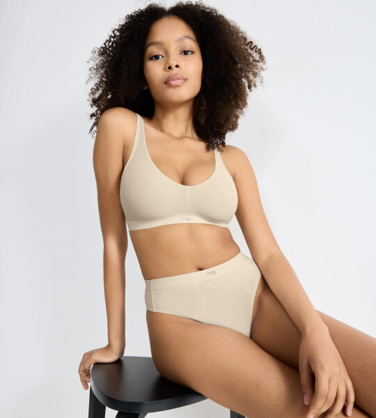 SLOGGI EVER EASE - šnúrky z organickej bavlny s technológiou HeiQ Smart Temp Sloggi SAND BEIGE L