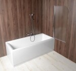 AQUALINE - VILMA vaňová zástena 600x1400 chrom, pravá, matné sklo AQ6018P