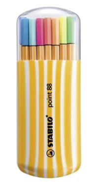 STABILO® point 88 - Jemný liner - 20 ks Zebrui sada - 20 rôznych farieb vrátane 5 neónových (SB-8820-0221)
