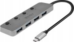 Lindy USB Hub USB 3.0 4-port with ON/OFF