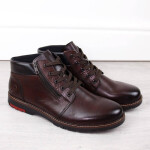 Pohodlné zateplené kožené čižmy Rieker M RKR625 brown 42