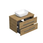Kúpeľňová skrinka s krycou doskou SAT Cube Way 80x47, 5x46 cm dub Hickory CUBE46803DH45 CUBE46803DH45