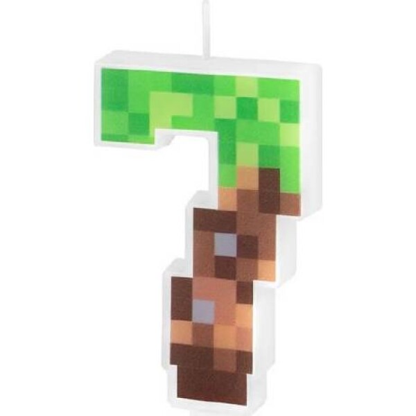 Sviečka minecraft 7cm číslo 7 - Party Pal