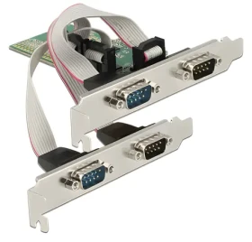 DeLock PCI Express karta 4X sériový RS-232 / Radič / PCIe x1 / ASIX AX99100 / 921,6 kbps (89557)
