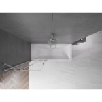 MEXEN/S - Velár dvojkrídlová posuvná vaňová zástena 75 x 150, transparent, nikel kartáčovaný 896-075-000-01-97