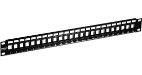 Trendnet TC-KP24 čierny / Patch panel / 24 portov / Cat6 / neosadený / 1U / 19" (TC-KP24)