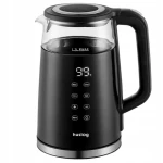 Huslog Rýchlovarná kanvica s displejom čierna / 2200W / 1.7 L / teplota 70 - 100 ° C / plast a sklo (KAT00122)