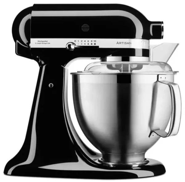 KitchenAid Kuchynský robot Artisan 5KSM185PSEBK čierna / 300W / 4,8 L / 10 rýchlostí (5KSM185PSEBK)