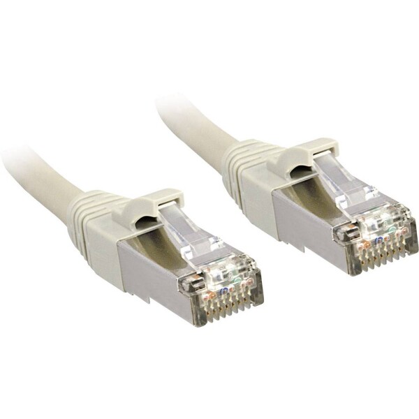 LINDY 45590 RJ45 sieťové káble, prepojovacie káble CAT 6 S/FTP 30.00 m sivá s ochranou 1 ks; 45590