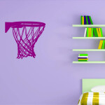 Veselá Stena Samolepka Basketbalový kôš Farba: béžová, Veľkosť: 60 x 56 cm
