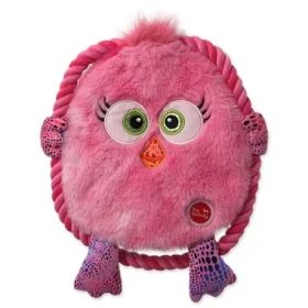 Dog Fantasy Hračka - Monsters kura suštiaca s povrazom ružová 18cm (454-307172)