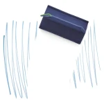 Magnetoplan magnetoWipe ecoAware modrá / Magnetická stierka / rPET plsť / Neodymové magnety (MAGIMARKSTECOB)