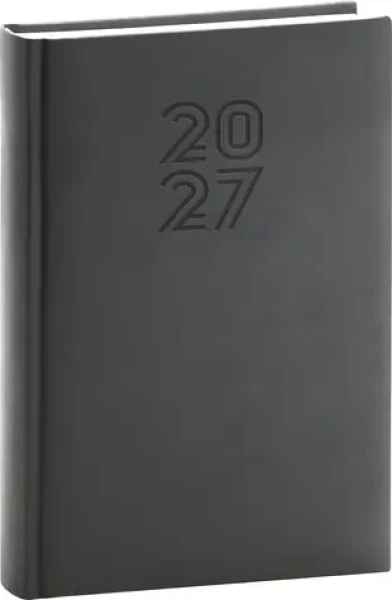 NOTIQUE Aprint 2027 čierna / Denný diár / A5 / Česko-slovenské kalendářium