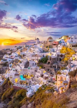 ENJOY Puzzle Západ slnka NAD Santorini