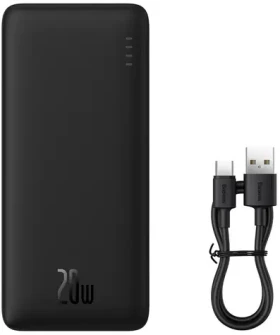 Baseus Airpow 30000mAh čierna / Powerbanka / 20W / USB-A / USB-C (PPQD090101)