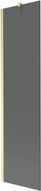MEXEN/S - Next vaňová zástena FIX 50 x 150, grafit, zlatá kartáčovaná 895-050-000-00-40-55