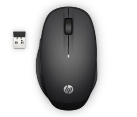 HP Dual Mode Mouse 300 čierna / Bezdrôtová optická myš / 3600 DPI / 2.4GHz / 2 tlačidlá + koliesko / 1x AA (6CR71AA)