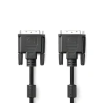 Nedis DVI-D kábel 24+1 MM 3M čierny / DVI kábel / 2560x1600 / poniklovaný / PVC (CCGP32001BK30)