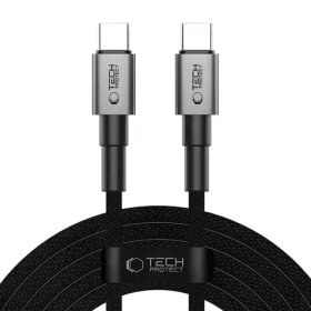 Tech-Protect UltraBoost DNA šedá / Kábel USB-C / PD 100W / 5A / 3 m