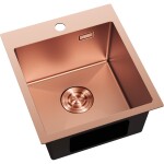MEXEN - Solix oceľový drez 1-bowl 400 x 450 mm, meď 6401401000-65