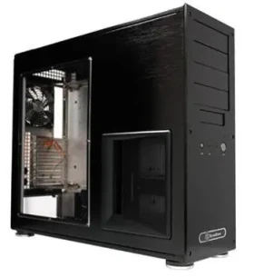 SilverStone SST-TJ09B-W Temjin / PC skriňa / ATX / bez zdroja / priehľadná bočnica / USB 2.0 / čierna (SST-TJ09B-W)