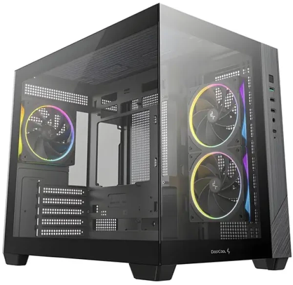 DEEPCOOL CG330 3F čierna / PC skriňa / µATX / Bez zdroja / Temperované sklo / 3x 120mm FL12 (R-CG330-BKNGM3-G)