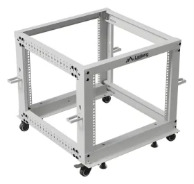 Lanberg Open Rack 9U šedý / Otvorený rack / 19" / 600×600-1100 mm / nastaviteľná hĺbka / nosnosť 600 kg (OR01-6109-S)