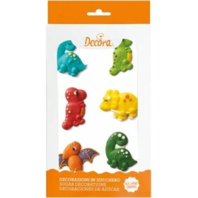 6 ks cukrových ozdôb Dinosauri - Decora
