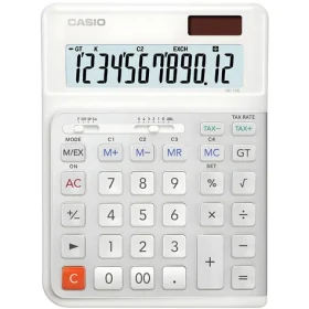 Casio DE-12E / Stolová kalkulačka / 12miestny displej / Solárne a batériové napájanie / Ergonomická klávesnica
