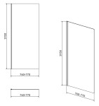 CERSANIT - Sprchová pevná bočná stena MODUO 80x195, číre sklo S162-007