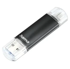 HAMA Laeta Twin 256 GB čierna / Flash disk / USB-A 3.0 / micro USB / 40 MB/s