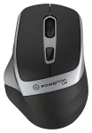 Powerton LIFE FLIXO čierno-strieborná / Bezdrôtová myš / optická / 1600 DPI / 6 tlačidiel / 2,4 GHz (WPM10SL)