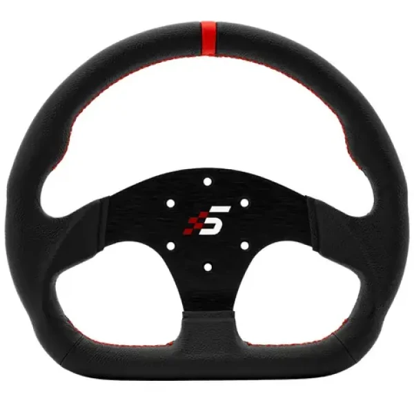 Simagic P-325D Veniec volantu / 325 mm / CNC frézovaný hliník a koža (P-325D(LEATHER))