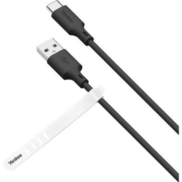 YENKEE YCU 315 BK SILIC Kábel USB-A (M) - USB-C (M) 1.5m čierna / 15W (8590669356737)