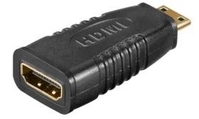 MicroConnect Adaptér miniHDMI (M) - HDMI (F) čierna / Plug Play (HDM19F19MC)