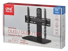 One For All WM2470 TableTop SMART TURN 70 čierna / Stolný stojan na TV / otočný ±70 ° / do 55 "/ nosnosť 40 kg (WM2470)