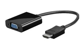MicroConnect Adaptér HDMI 1.4 - VGA MF / 1920x1080p @ 60MHz / audio / 0.3m / čierna (HDMVGA2B)