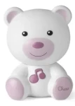 Chicco Nočná lampička Medvedík - ružová