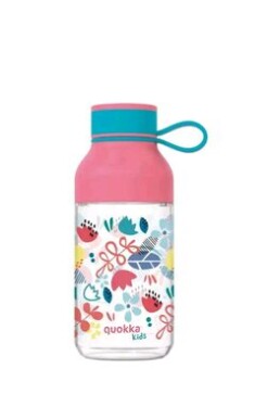 Quokka Ice Kids with strap 430ml Flowers / Fľaša na vodu / pútko / tritan (8412497401581)