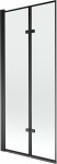 MEXEN - Castor vaňová zástena 2-krídlo 80 x 150, čierna vzor, čierna 892-080-002-70-70