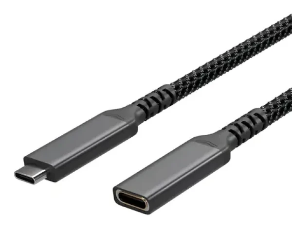 Sconn USB-C (M) - USB-C (F) 0,5 m / Predlžovací kábel / USB 3.2 / PD / textilné opletenie (FL31-74003)