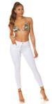 Sexy KouCla Low Crotch Jeans buttoned white