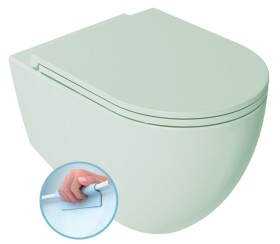 ISVEA - INFINITY závesná WC misa, Rimless, 36,5x53cm, zelena mint 10NF02005-2T