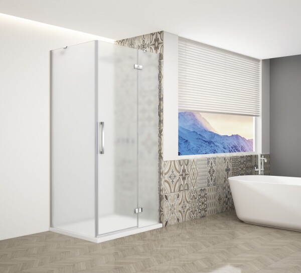 GELCO TRINITY CHROM obdĺžnikový kút 1000x900 pravý, matné sklo, GT5610-90MR-CH GT5610-90MR-CH