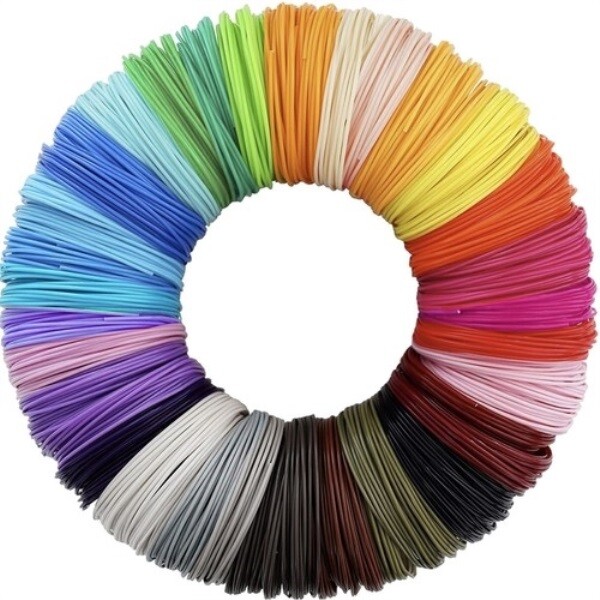 Kruzzel PLA 3D vlákna - filament - VEĽKÁ SADA 30 x 10 m celkom 300 m 19877