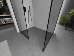MEXEN/S - Kioto Sprchová zástena WALK-IN 110 x 80, čierny vzor, čierna 800-110-202-70-70-080