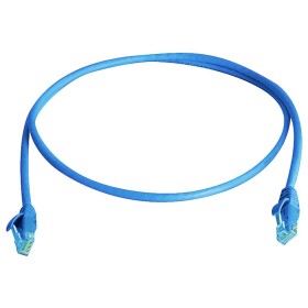 Telegärtner 100008077 RJ45 sieťové káble, prepojovacie káble 1.0 m modrá samozhášavý, s priechodkou chrániacou proti zlomeniu 1 ks; 100008077
